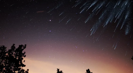 Meteoroids burning up as they enter Earth’s atmosphere. Image credit: Britannica.