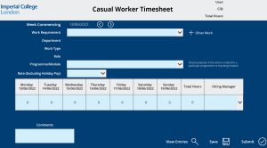 Casual worker timesheet app