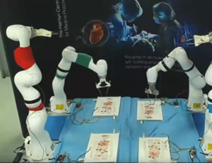 RSE robotic ‘Operation’ surgery game that is controlled by head movement.