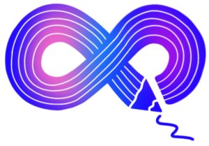 Logo for the Guide for NeuroInclusion in Higher Education project showing a colourful infinity symbol with a pencil. 