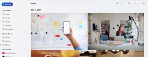 Screenshot showing the new media node in OneDrive