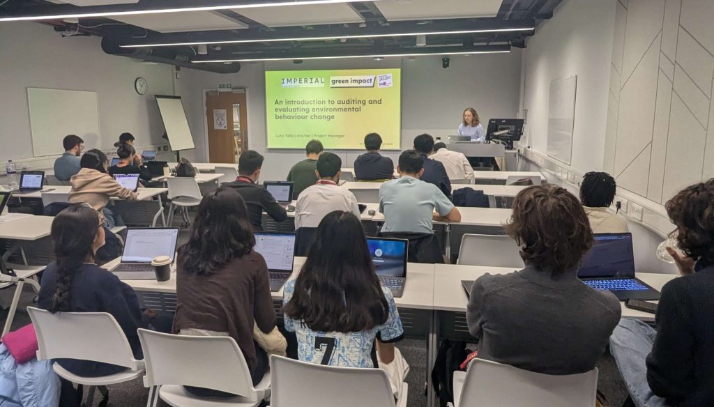 Students taking part in Green Impact auditor training session