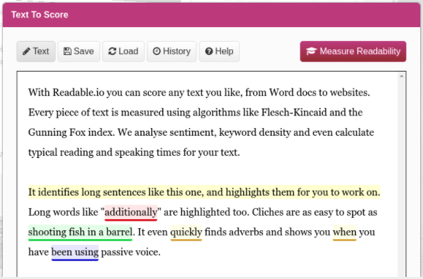 Measure readability of your content with readable
