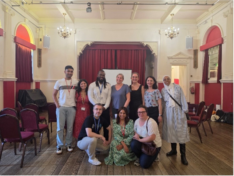 Back Row, Left to Right: Lyndon Costa (Research Fellow), Dr Amrita Dhutia (Clinical Research Fellow), Dr Michael Appiah (Post-Doc), Dr Maria Prednecki (Principal Investigator, Consultant Nephrologist), Dr Yasmin Kassir (Clinical Research Fellow), Siane Simione (Vasculitis Specialist Clinical Nurse), Fardusa Hassan (Clinical Research Nurse), Front Row, Left to Right: Prof Stephen McAdoo (Co-Lead of the Vasculitis Centre, Consultant Nephrologist), Dr Kavita Gulati (Minton Clinical Research Fellow), Dorota Banach (Senior Divisional Research Nurse). 