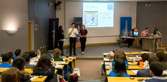 Martin Bamford, Ishani Barai and Claire Brash presenting. Image courtesy of UCL Photo Society