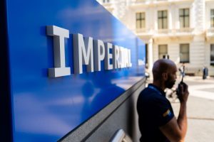 Secuirty Guard outside Imperial Main Entrance
