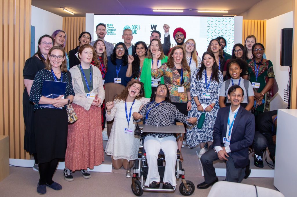 session participants at the Youth Climate Champion Pavilion