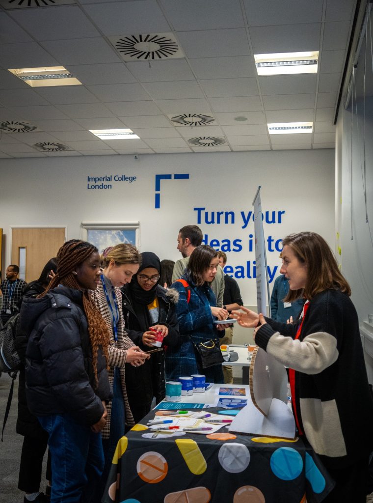 Image: Clare McCrudden talking about antimicrobial resistance with sixth formers. Credits: Rolando Charles