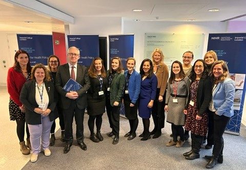 Imperial President Prof Hugh Brady with some of the women at IGHI