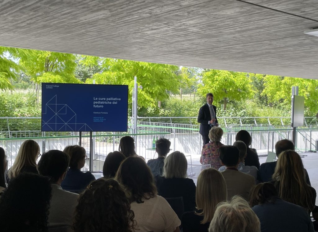 Gianluca Fontana speaking at the inauguration event. Credits: Jonty Roland