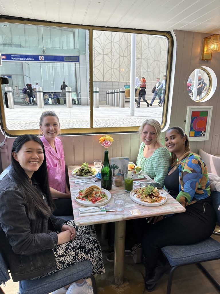 Members of the research team from IGHI and the Marylebone Project having lunch