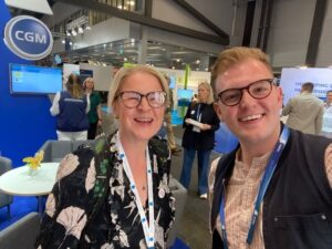 Rachel and Jake at a conference