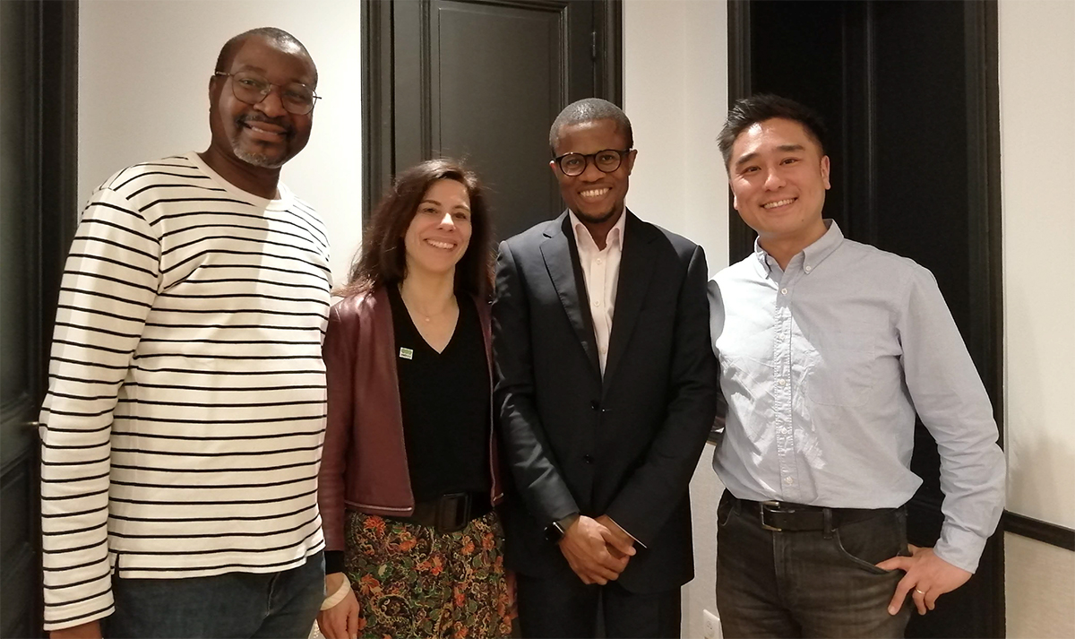 Prof Maud Lemoine with key collaborators, including Dr Yusuke Shimakawa and Dr Gibril Ndow