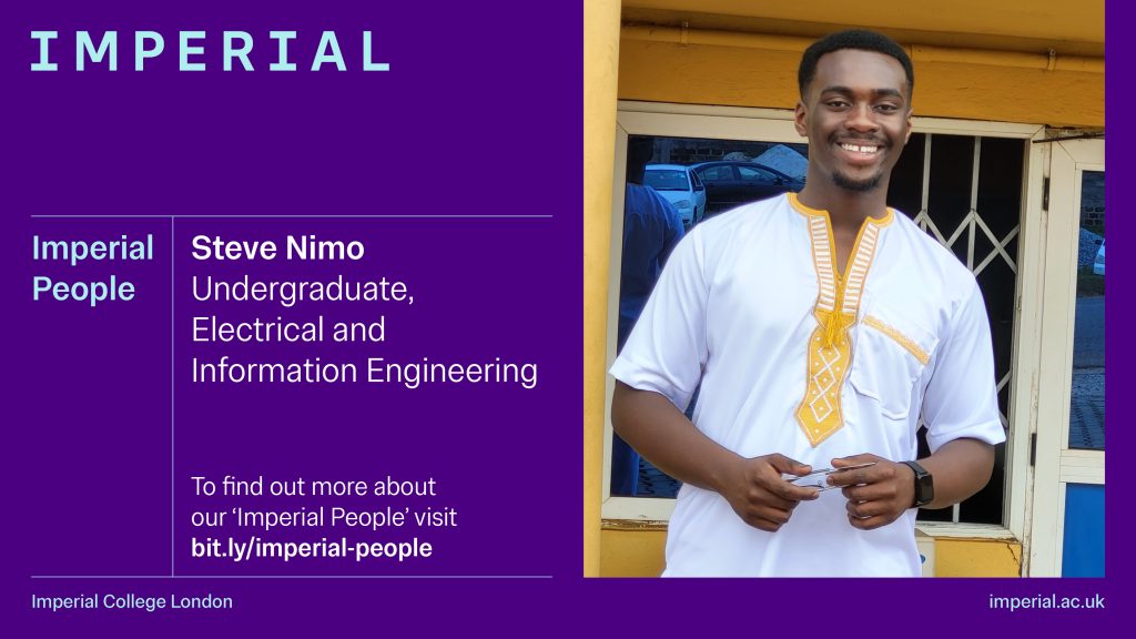 Steve Nimo, Undergraduate, Electrical and Information Engineering