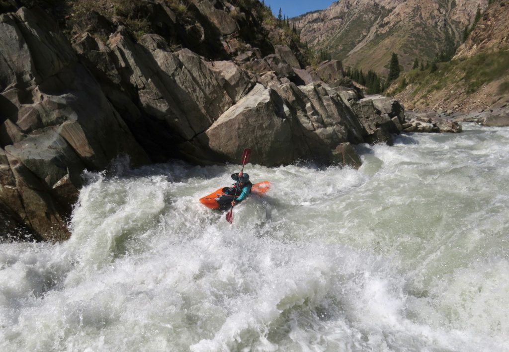 Peter white-water kayaking