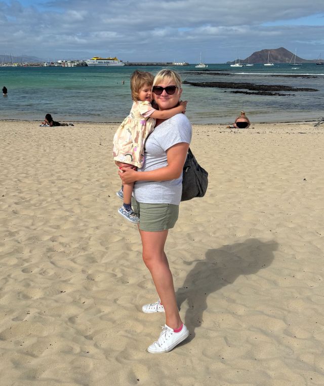 Monika on the beach in Egypt