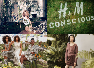 Marketing images from H&M's Conscious brand sustainability initiative
