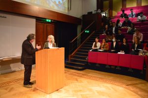 Trinity and Professor Lord Winston on stage