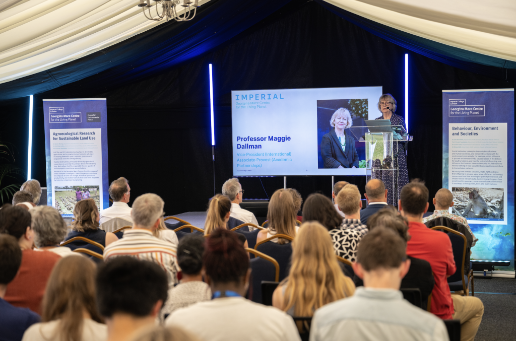 Professor Maggie Dallman, addressing the crowd at the debate