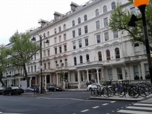 A row of houses in London