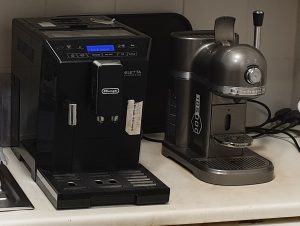 Coffee machines in the tea point in Huxley Building