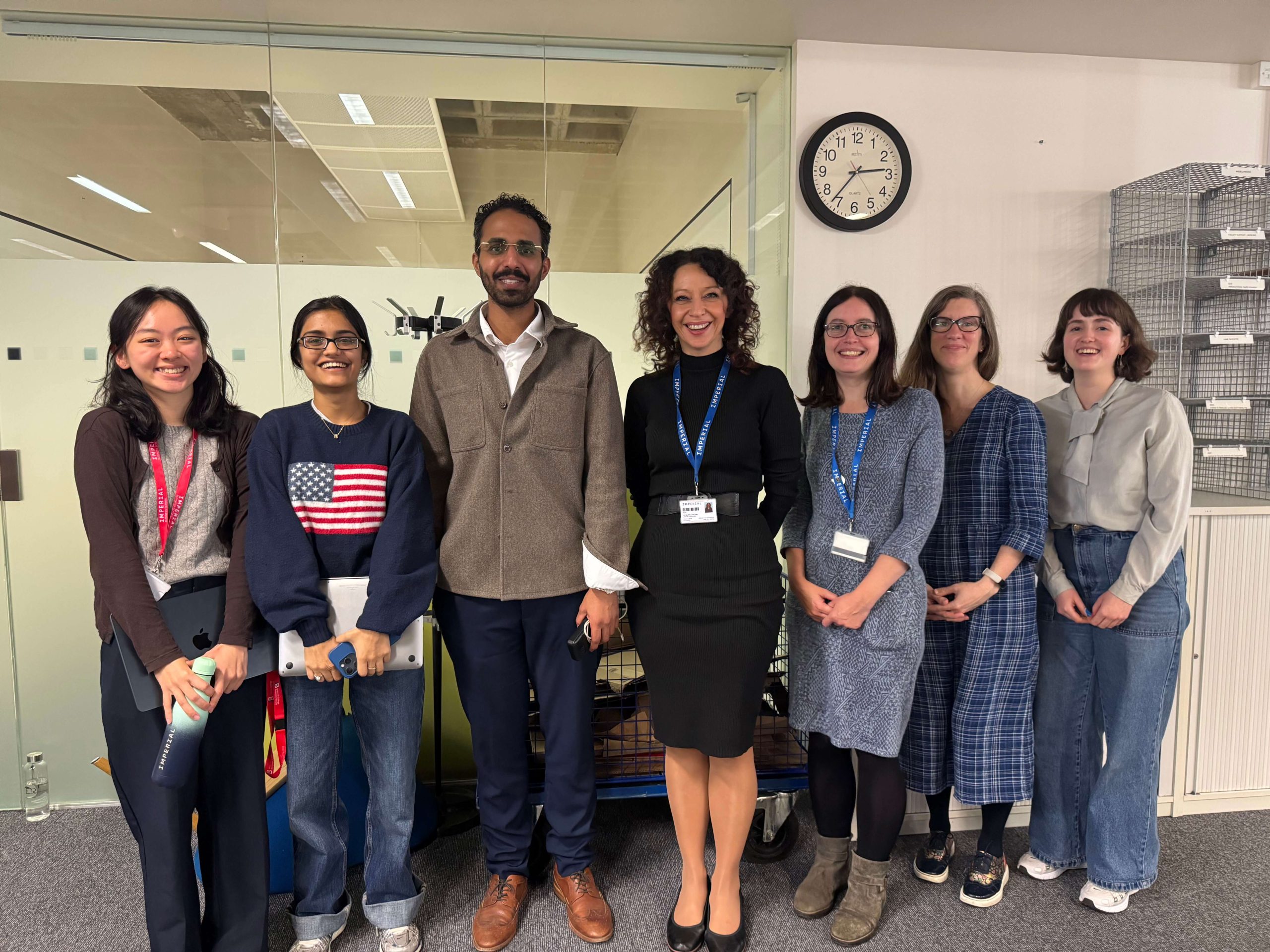 Student auditors with Library Services staff conducting their Green Impact audit