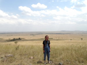 Abigail Croker pictured standing in grassland